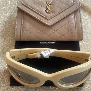 YSL WALLET with GUCCI SUNSHADES sweetest deal on the Market